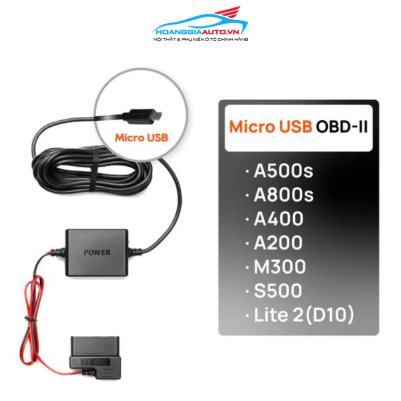 Bộ Hardwire Kit OBD II 70mai